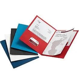 2-Pocket Linen Folder