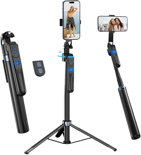70-inch Auto Face Tracking Selfie Stick 360 Rotation; Selfie stick All in One Tripod